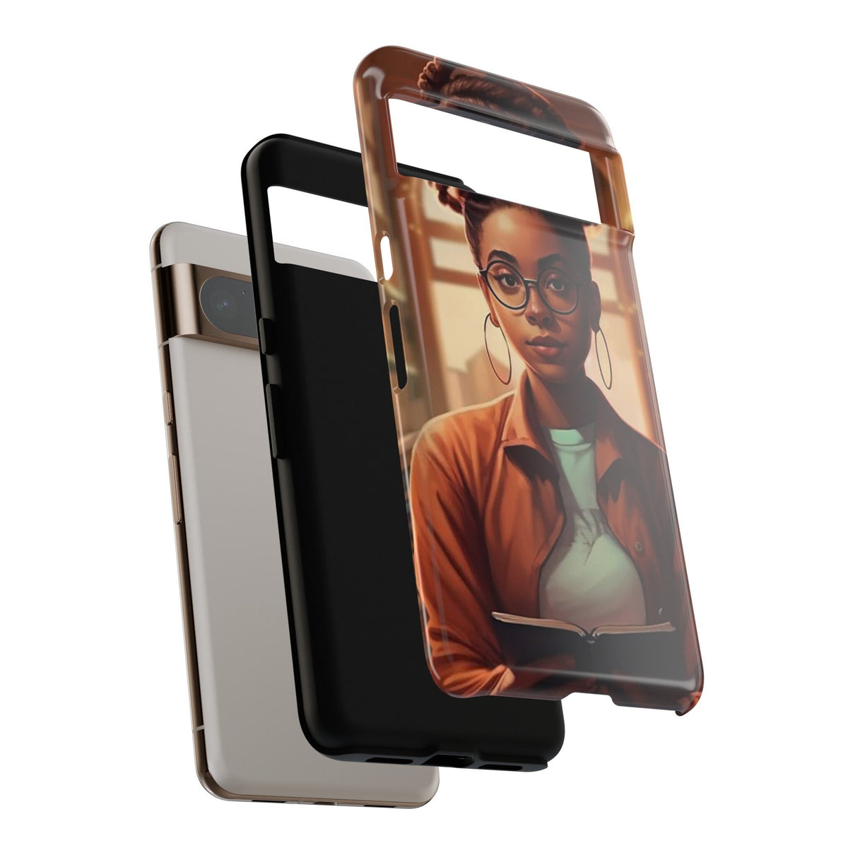 Google Pixel 8 Pro Google Pixel 8 Tough Cases African American Reader Woman Girl Book Dragon Power Reader