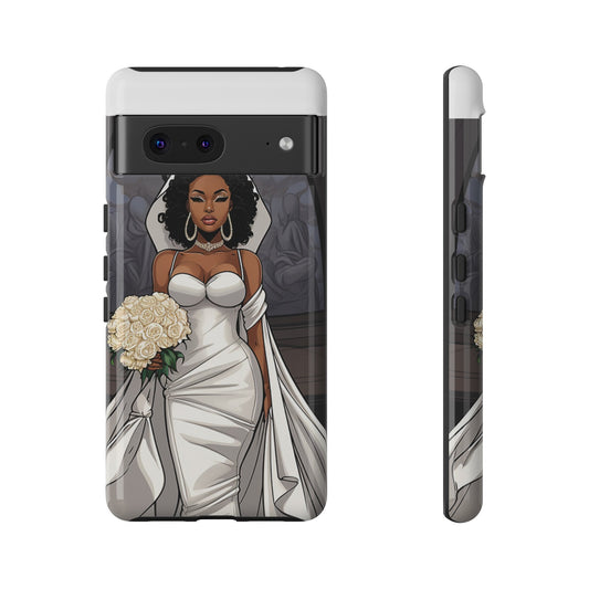 Google Pixel 7 Tough Cases African American Bride Black bride wedding Dress Wedding Gown