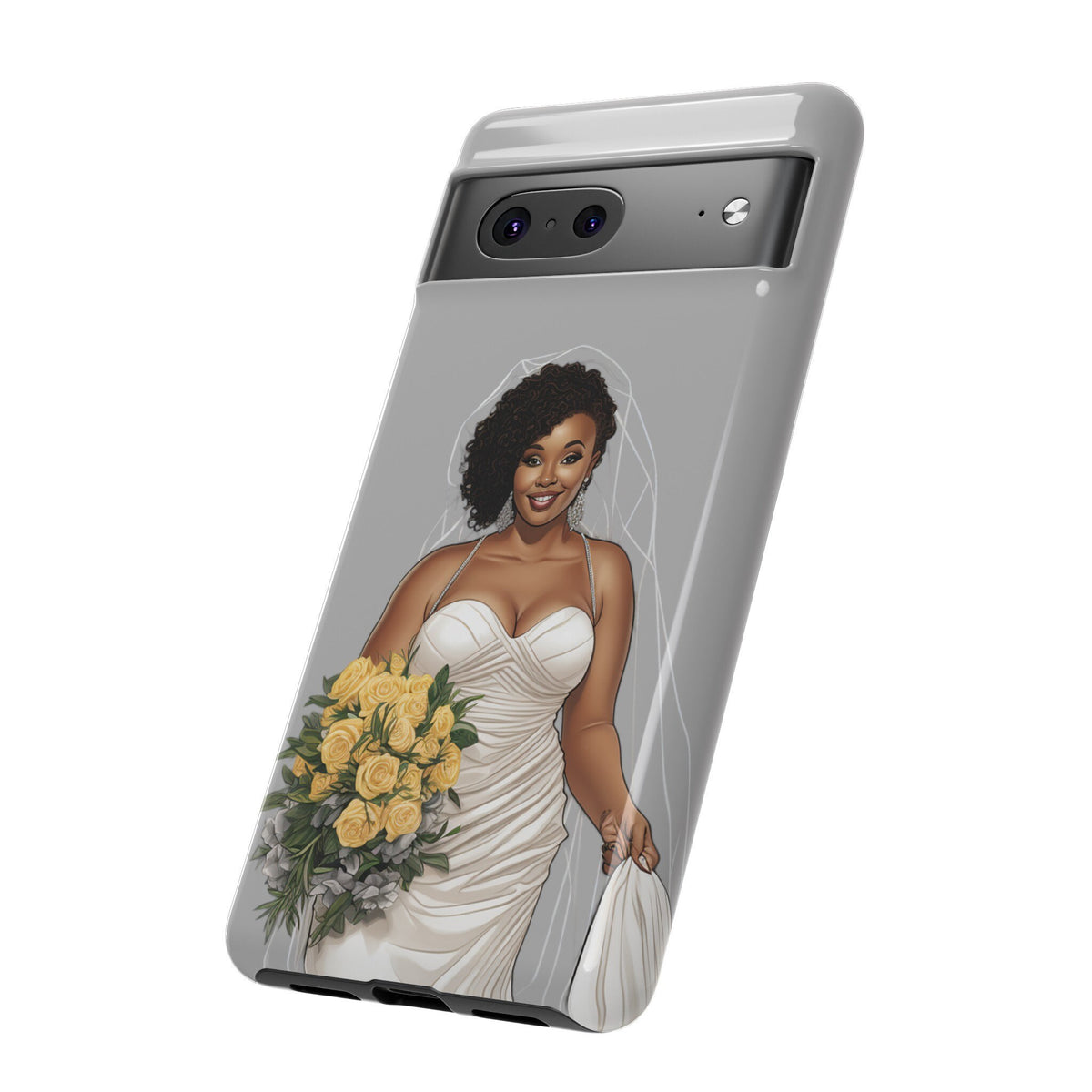 Google Pixel 7 Tough Cases African American Bride Black bride wedding Dress Wedding Gown