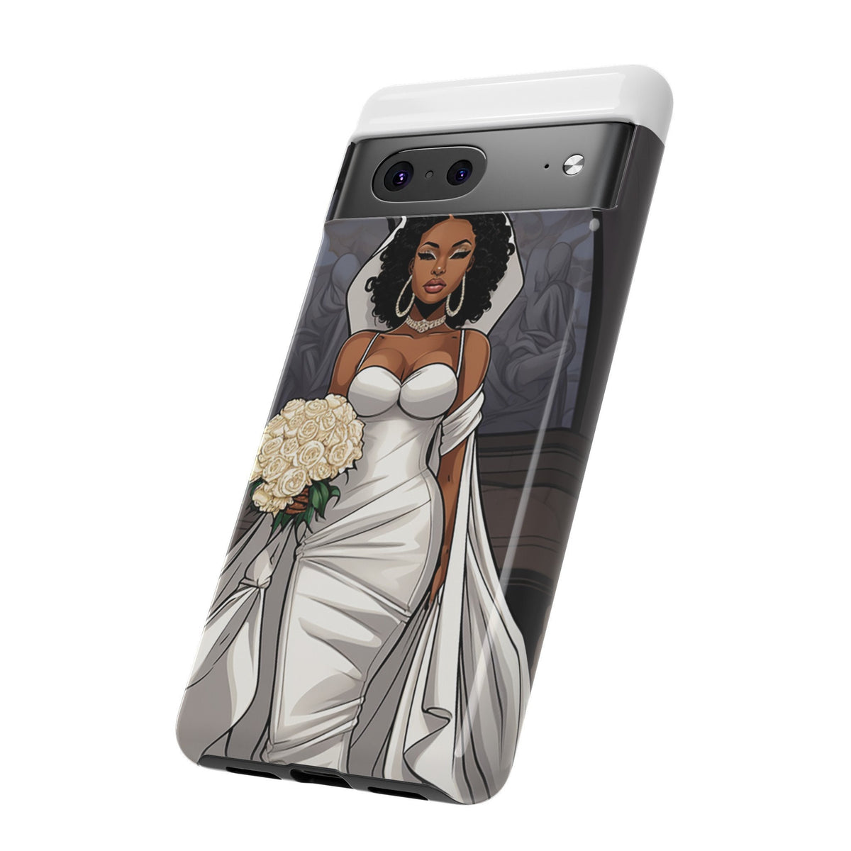 Google Pixel 7 Tough Cases African American Bride Black bride wedding Dress Wedding Gown