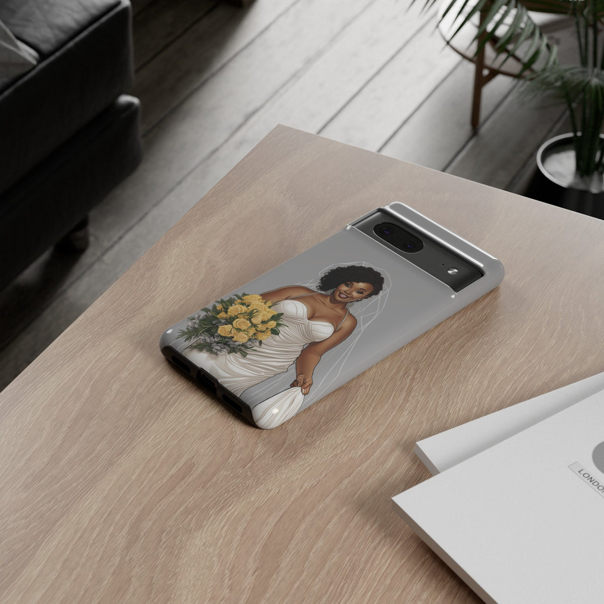 Google Pixel 7 Tough Cases African American Bride Black bride wedding Dress Wedding Gown