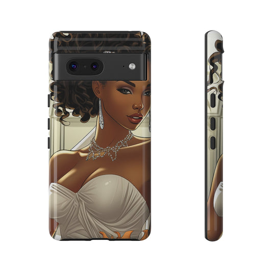 Google Pixel 7 Tough Cases African American Bride Black bride wedding Dress Wedding Gown