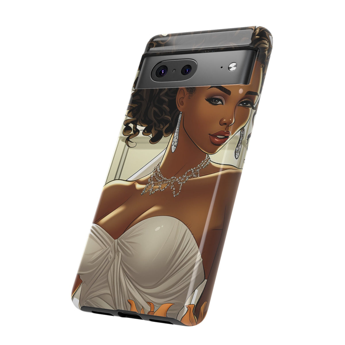 Google Pixel 7 Tough Cases African American Bride Black bride wedding Dress Wedding Gown
