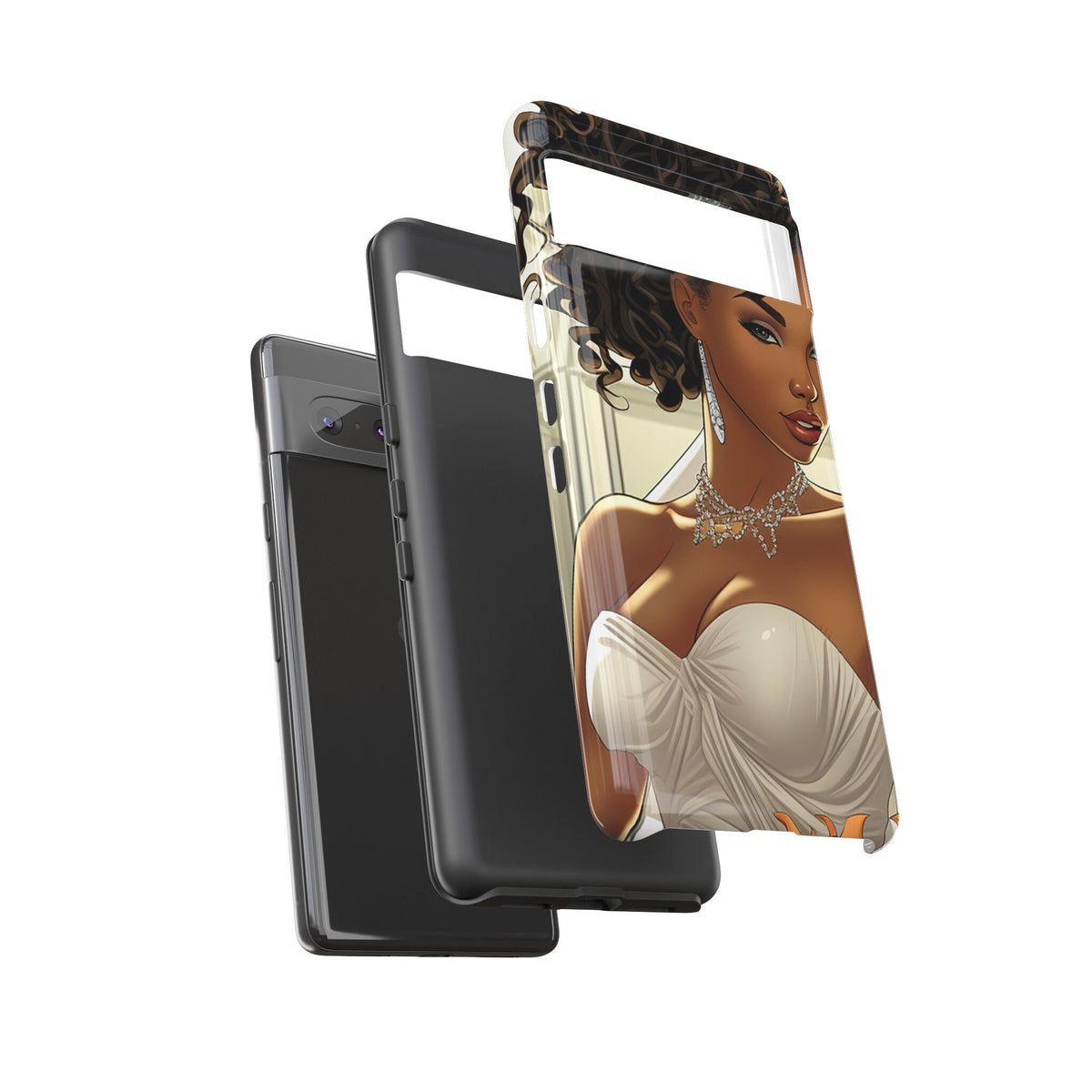 Google Pixel 7 Tough Cases African American Bride Black bride wedding Dress Wedding Gown