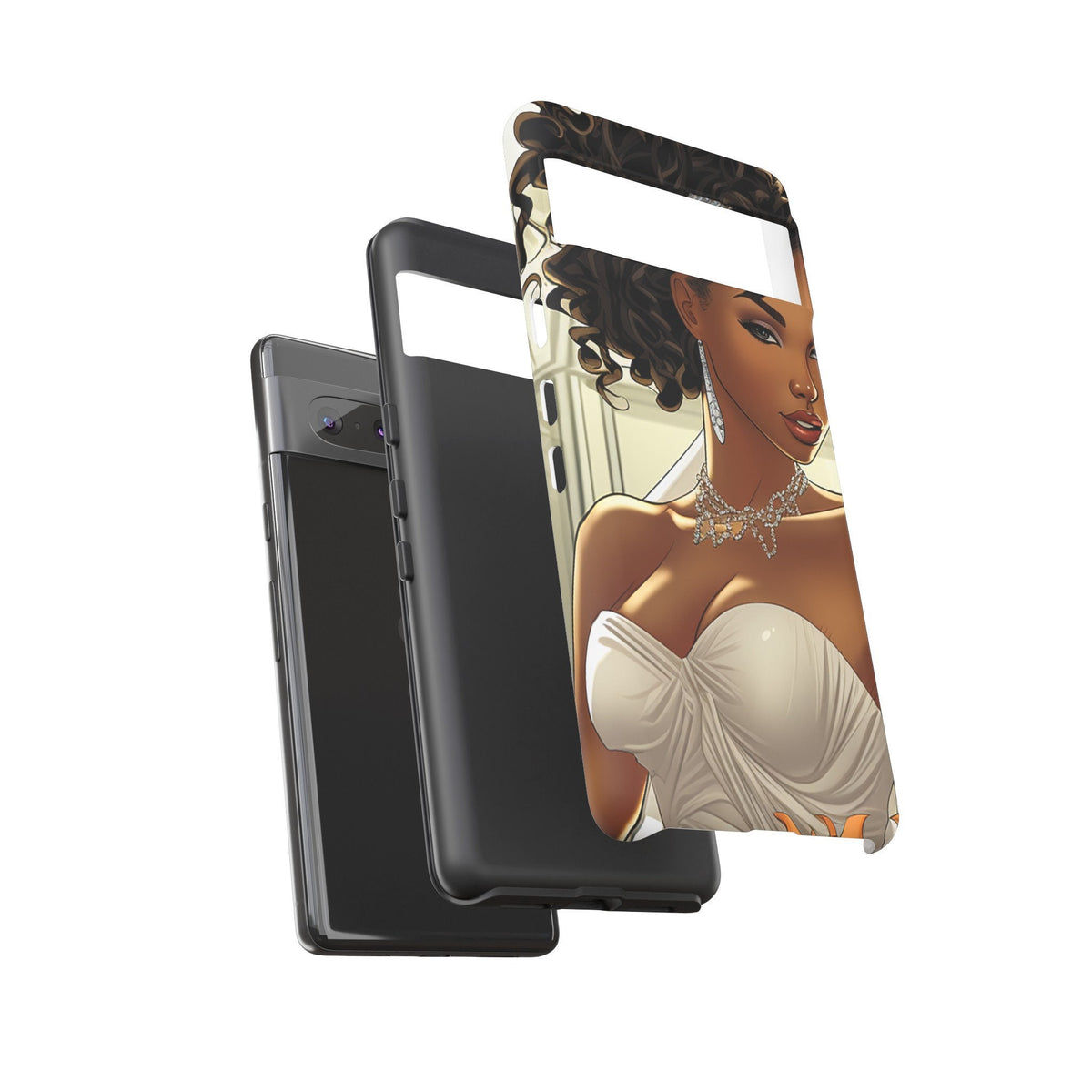 Google Pixel 7 Tough Cases African American Bride Black bride wedding Dress Wedding Gown