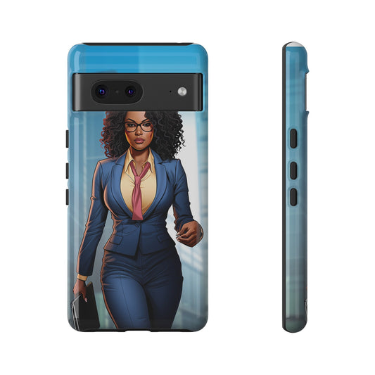 Google Pixel 7 Tough Cases African American Woman Business Woman Entrepreneur Superhero