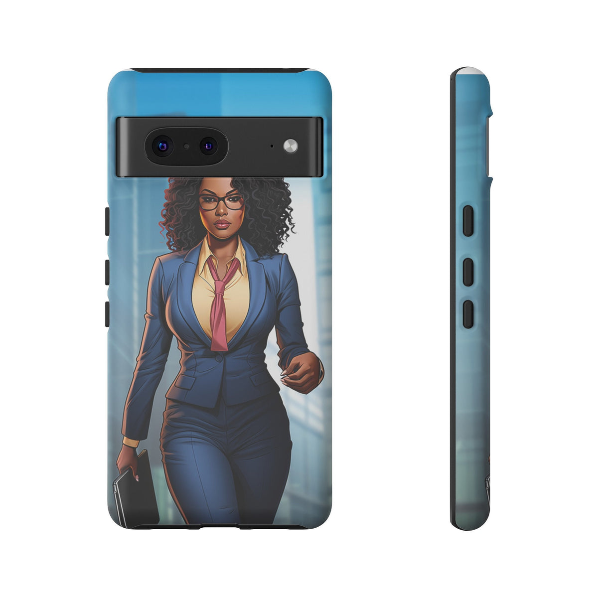 Google Pixel 7 Tough Cases African American Woman Business Woman Entrepreneur Superhero