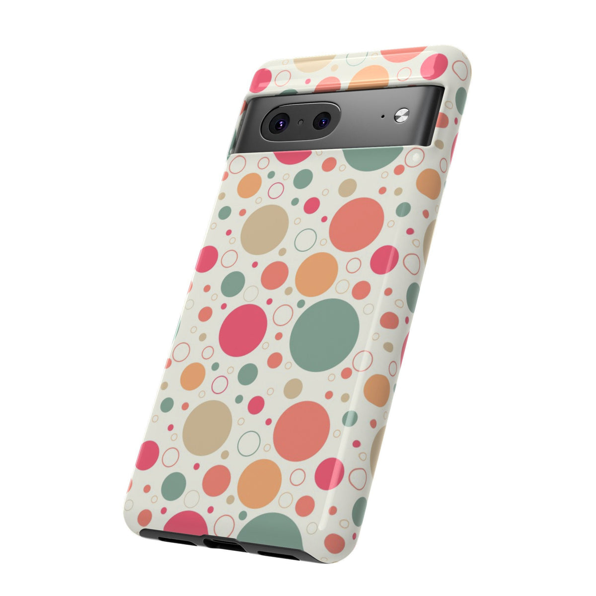 Google Pixel 7 Tough Cases Bubbles Coral Green Yellow Circles Round Colors