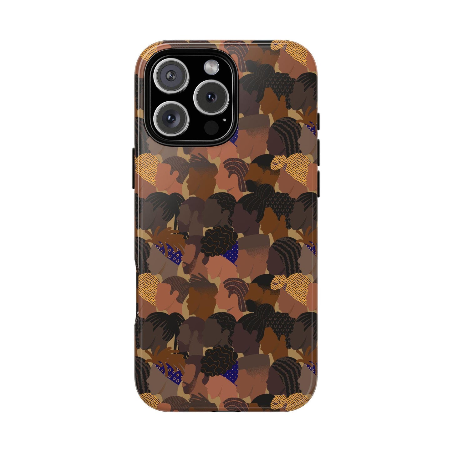 iPhone 16, iPhone 16 Pro, iPhone 16 Plus, iPhone 16 Pro Max Tough Cases African American Woman Black Woman