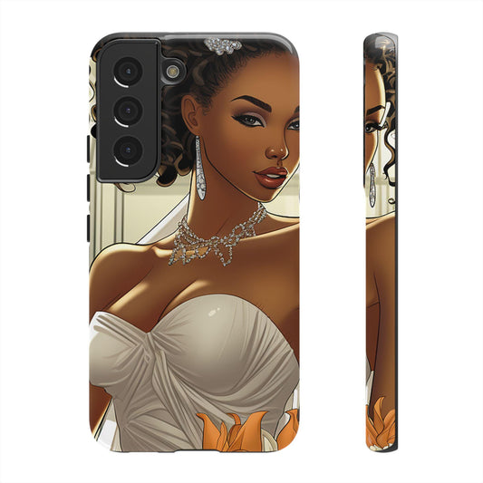 Samsung Galaxy S22 Samsung Galaxy S22 Plus Samsung Galaxy S22 Ultra Tough Case African American Bride Black bride wedding Dress Wedding Gown