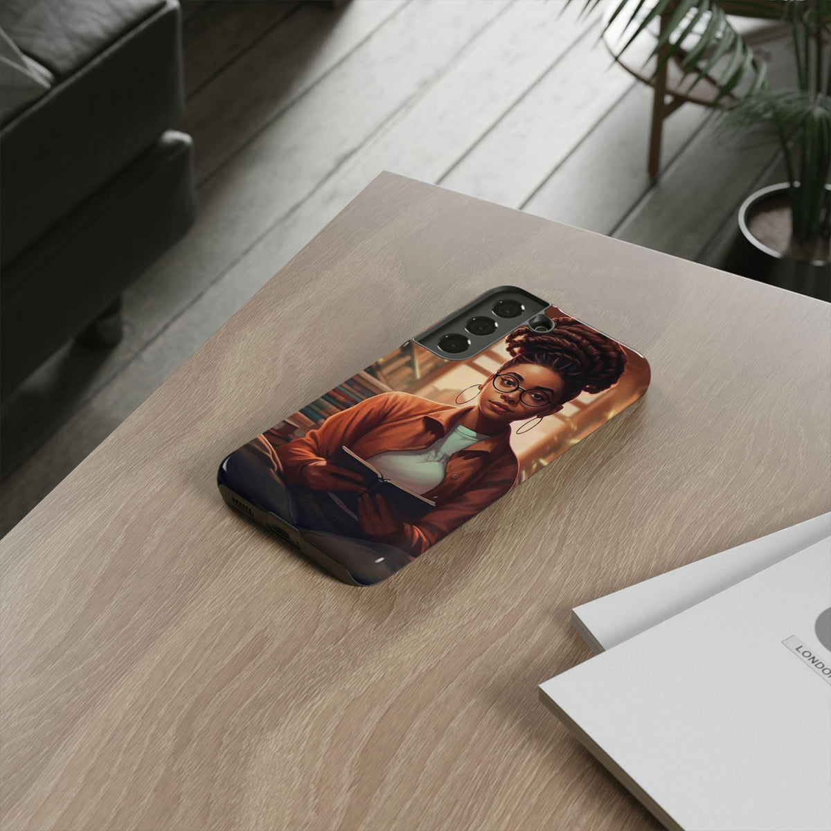 Samsung Galaxy S22 Samsung Galaxy S22 Plus Samsung Galaxy S22 Ultra Tough Cases African American Reader Woman Girl Book Dragon Power Reader