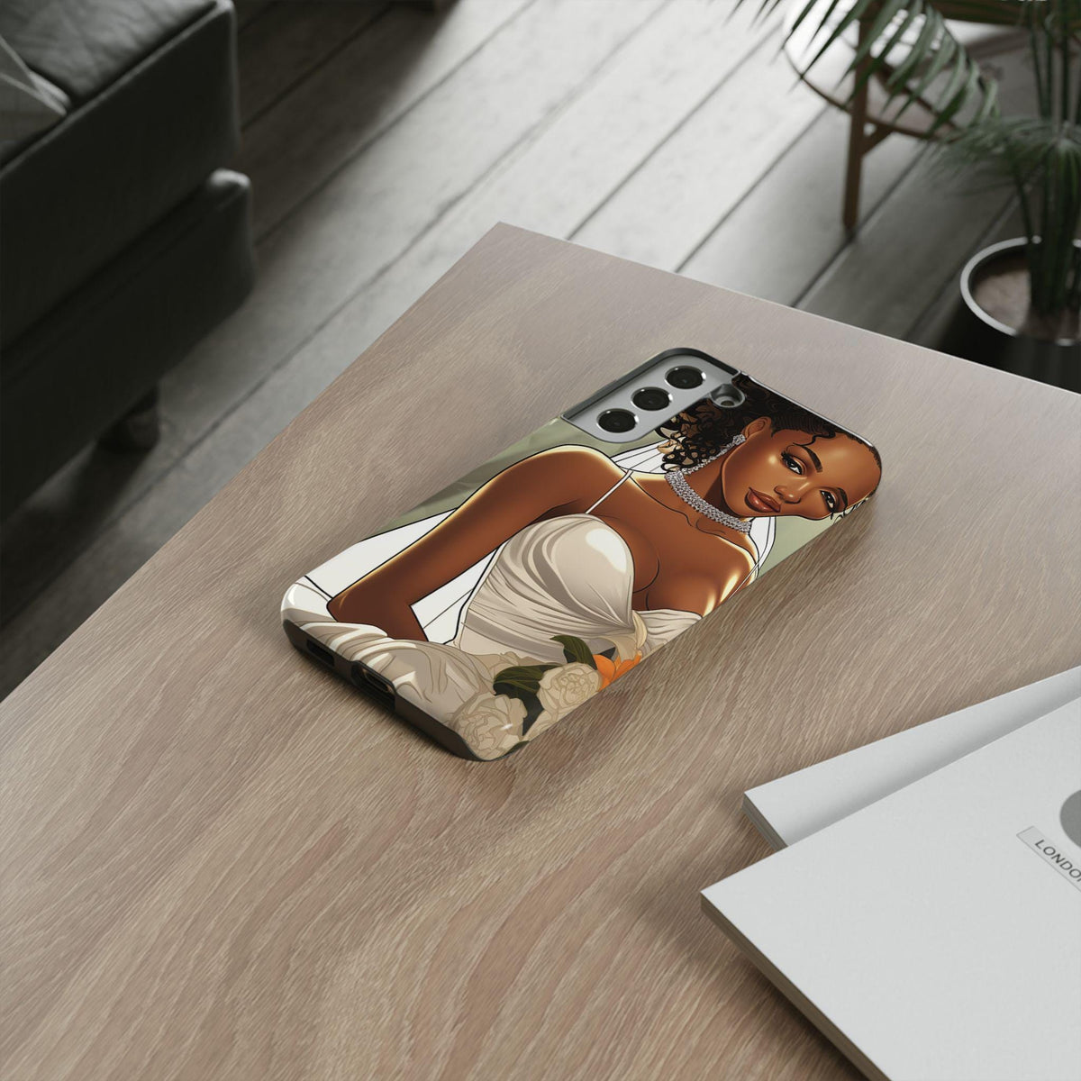 Samsung Galaxy S22 Samsung Galaxy S22 Plus Samsung Galaxy S22 Ultra Tough Case African American Bride Black bride wedding Dress Wedding Gown