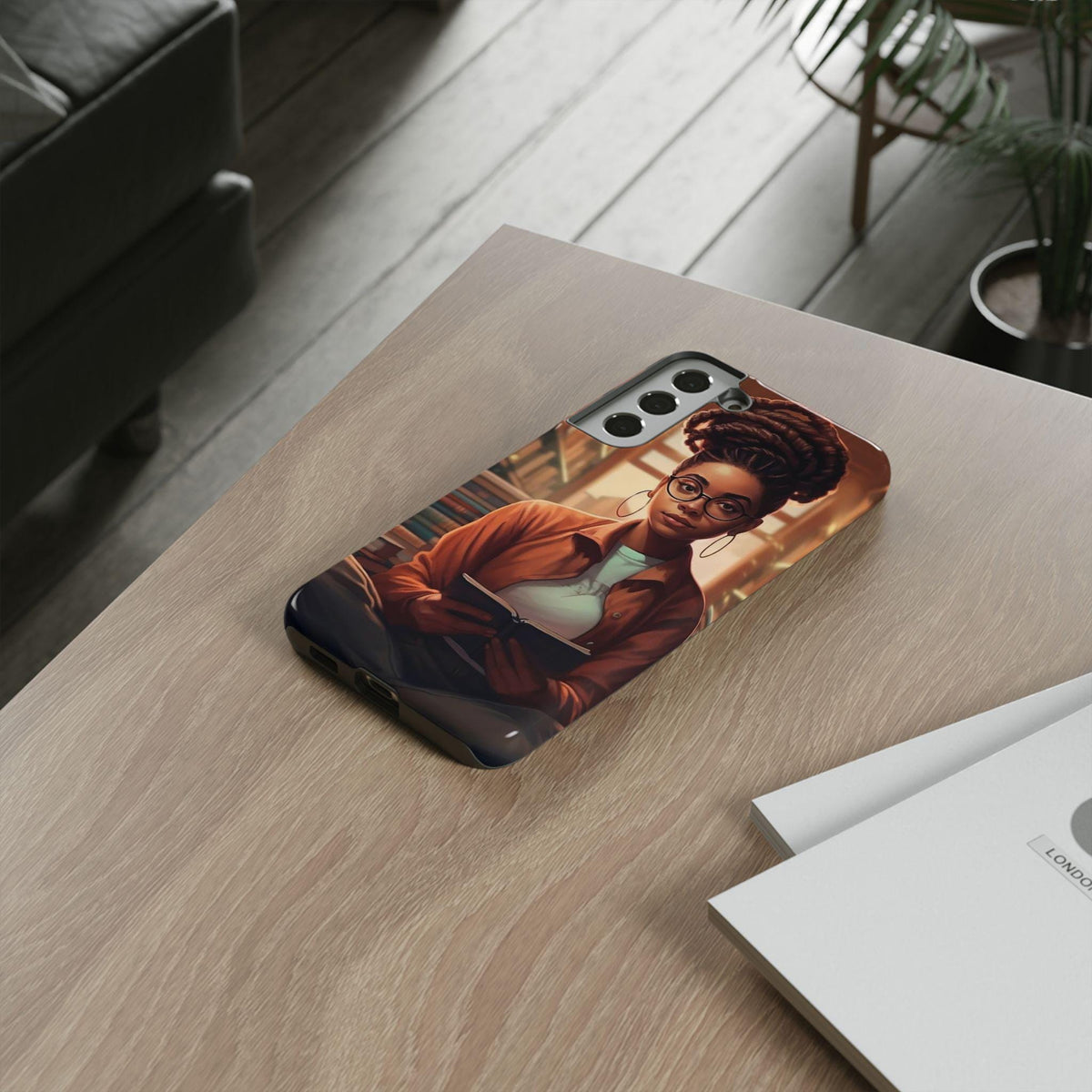 Samsung Galaxy S22 Samsung Galaxy S22 Plus Samsung Galaxy S22 Ultra Tough Cases African American Reader Woman Girl Book Dragon Power Reader