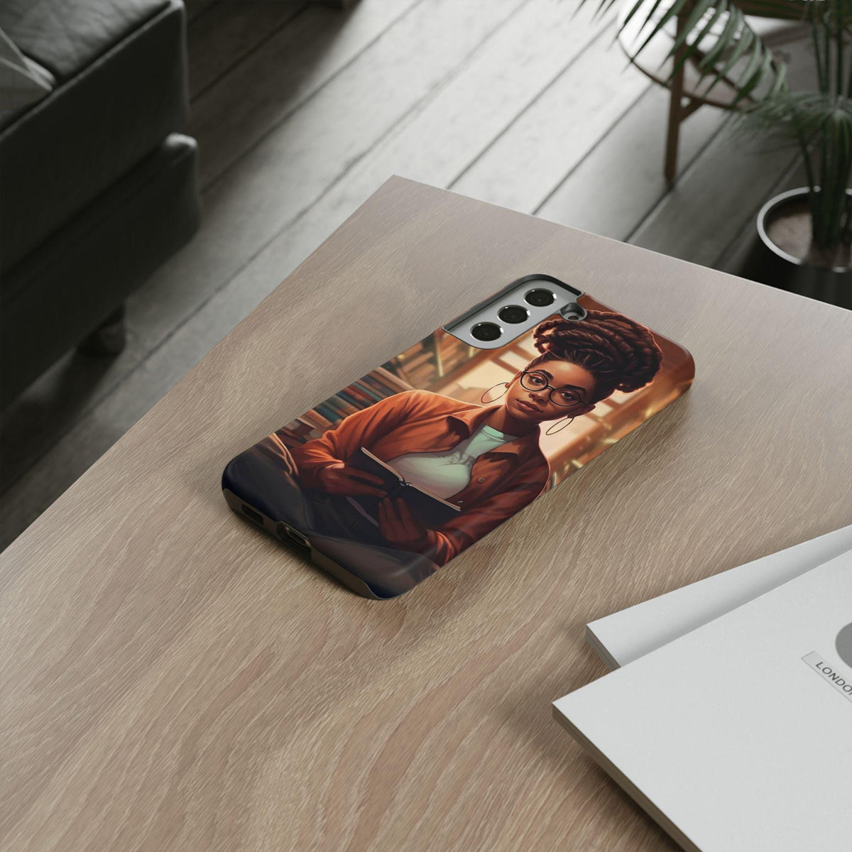 Samsung Galaxy S22 Samsung Galaxy S22 Plus Samsung Galaxy S22 Ultra Tough Cases African American Reader Woman Girl Book Dragon Power Reader