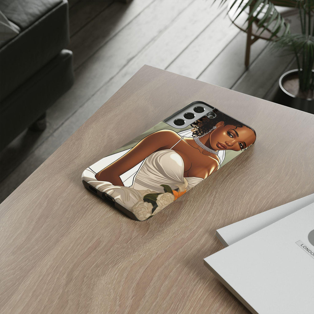Samsung Galaxy S22 Samsung Galaxy S22 Plus Samsung Galaxy S22 Ultra Tough Case African American Bride Black bride wedding Dress Wedding Gown