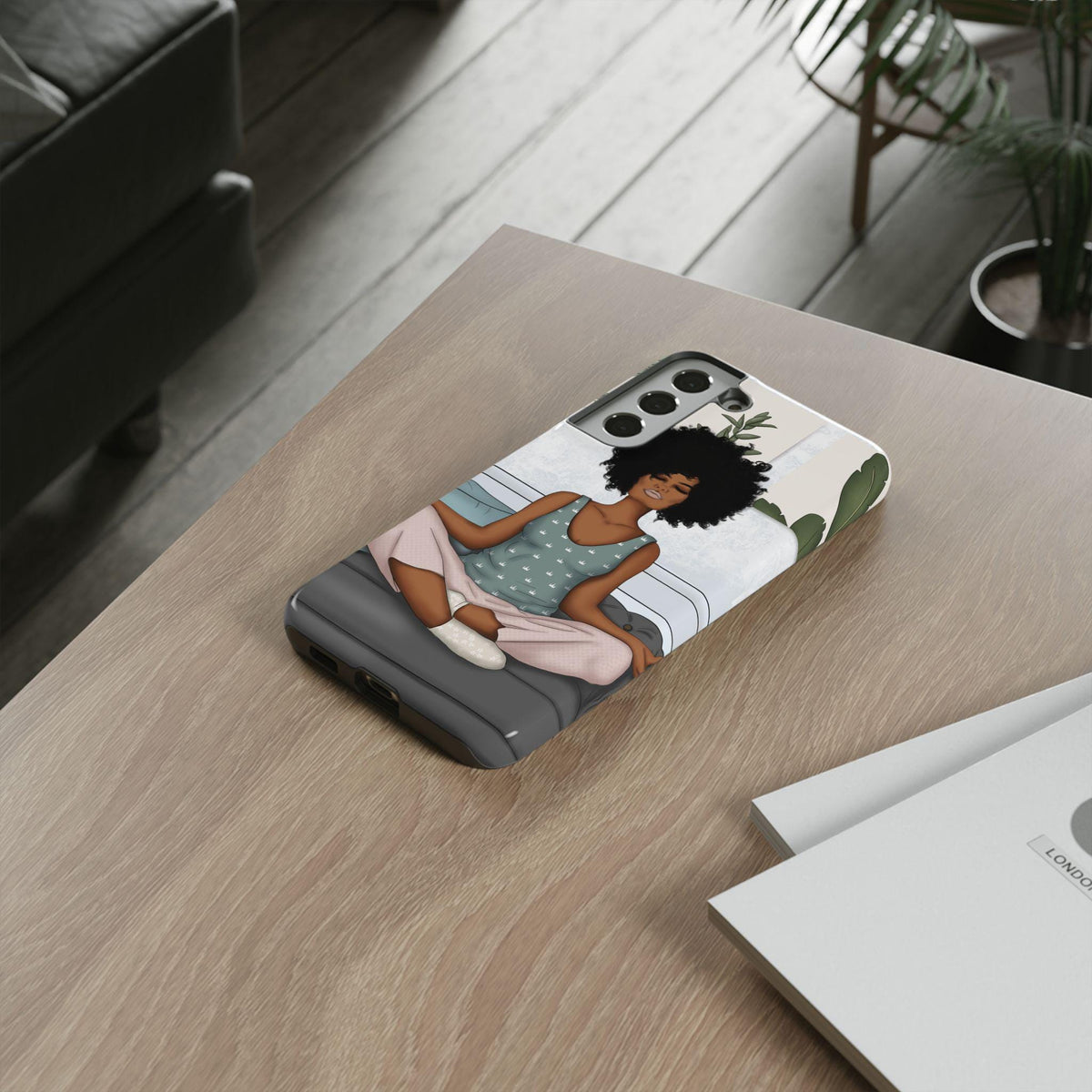 Samsung Galaxy S22 Samsung Galaxy S22 Plus Samsung Galaxy S22 Ultra Tough Cases African American Woman Black Woman Yoga Namaste Peace Joy