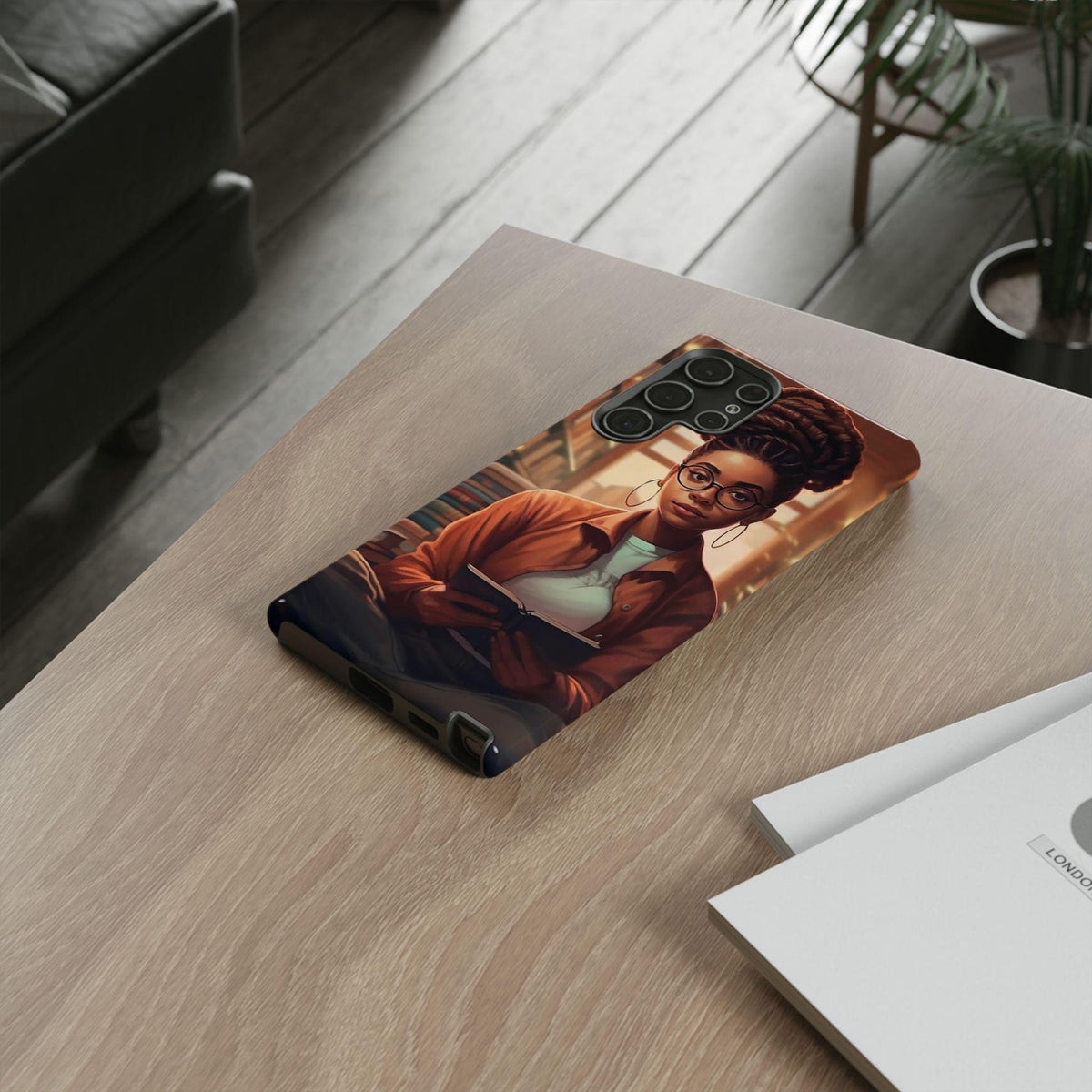 Samsung Galaxy S22 Samsung Galaxy S22 Plus Samsung Galaxy S22 Ultra Tough Cases African American Reader Woman Girl Book Dragon Power Reader