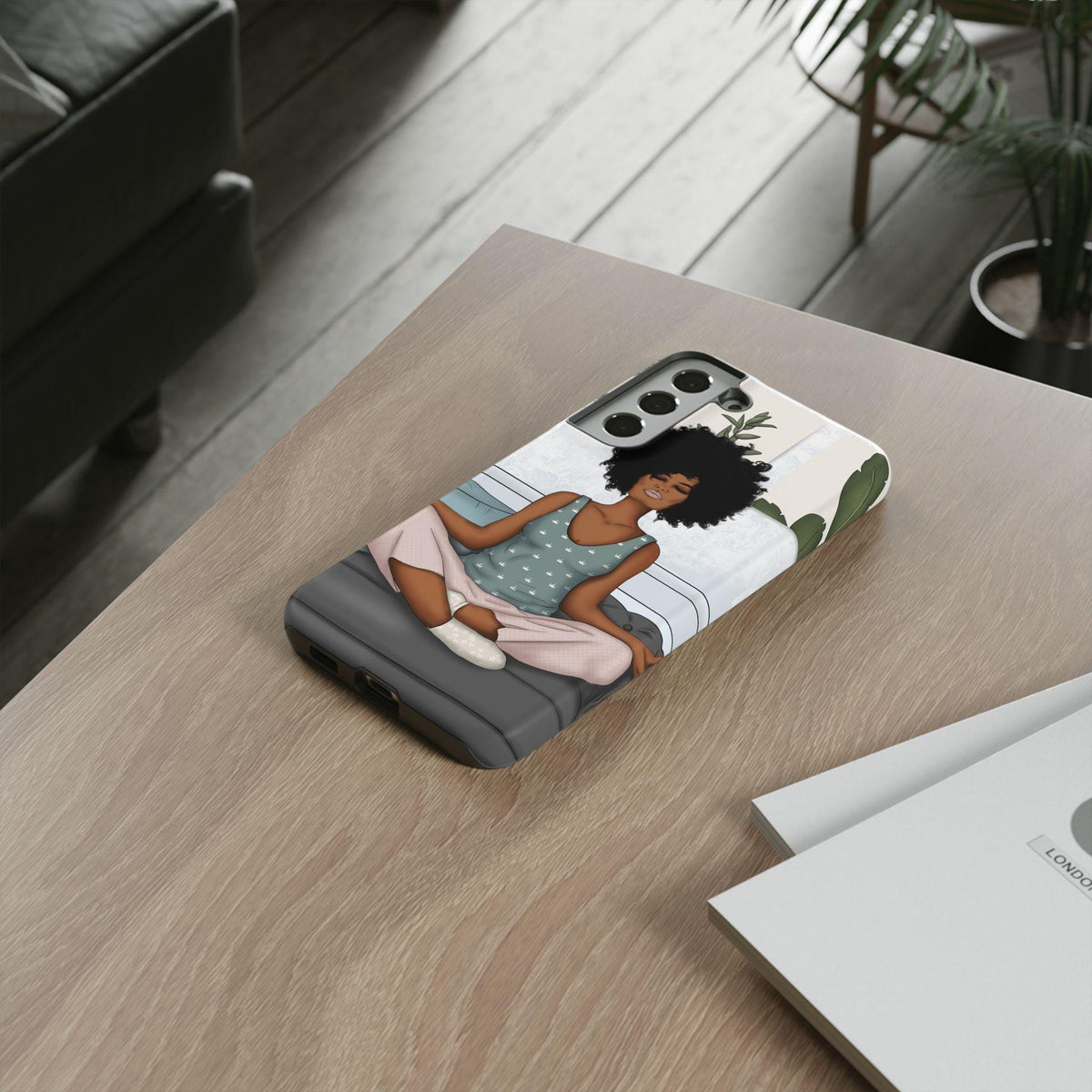 Samsung Galaxy S22 Samsung Galaxy S22 Plus Samsung Galaxy S22 Ultra Tough Cases African American Woman Black Woman Yoga Namaste Peace Joy